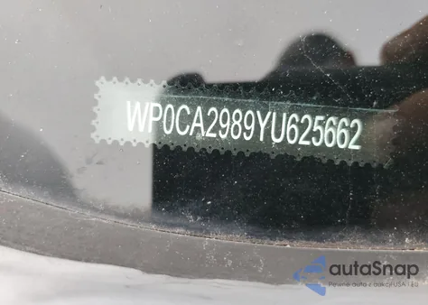 2000 Porsche Boxster z USA, uszkodzony, nr VIN WP0CA2989YU625662